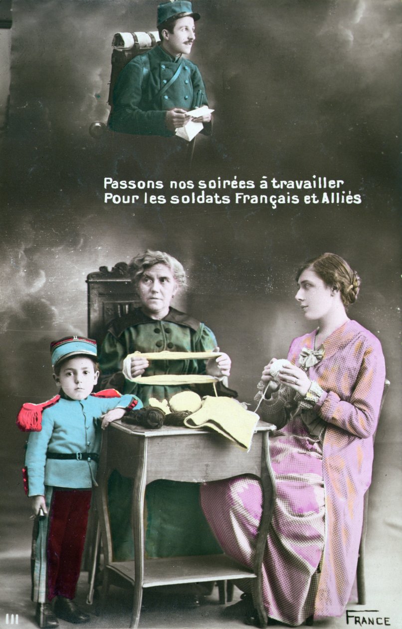 Első világháborús hazafias képeslap alkotó: French School