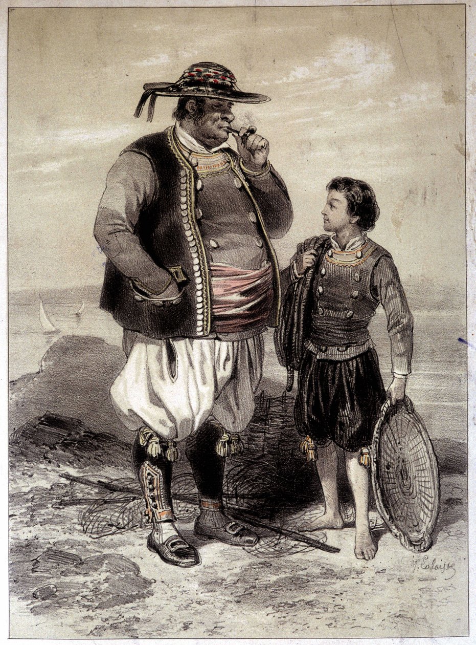 Douarnenez-i halászok, 1855 körül alkotó: French School