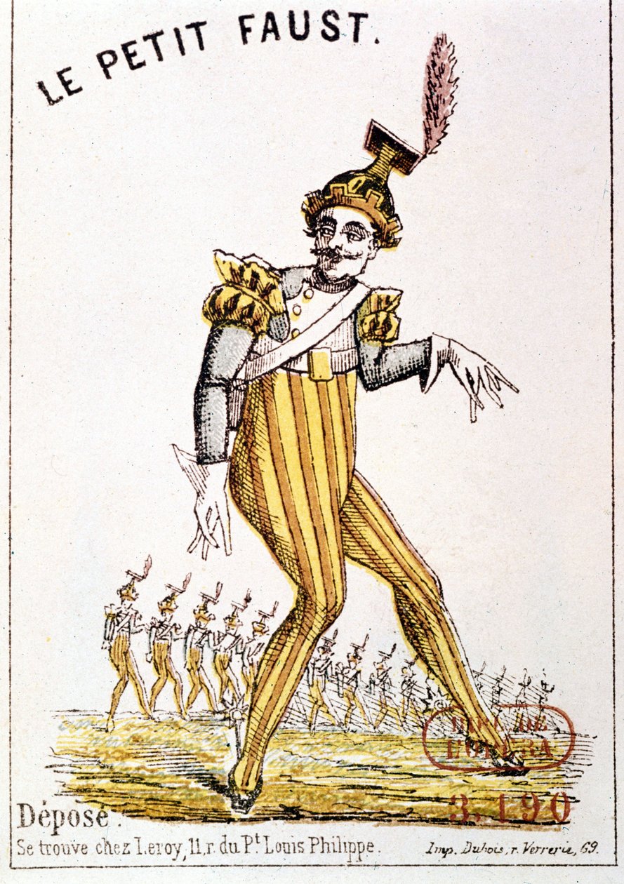 Florimond Roger dit Hervé (1825 - 1892): „A kis Faust”, a műsor borítója. Párizs, az Opera Könyvtára. alkotó: French School