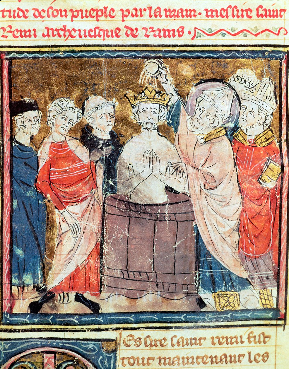 Fol.11r St. Remigius, Rheims püspöke alkotó: French School