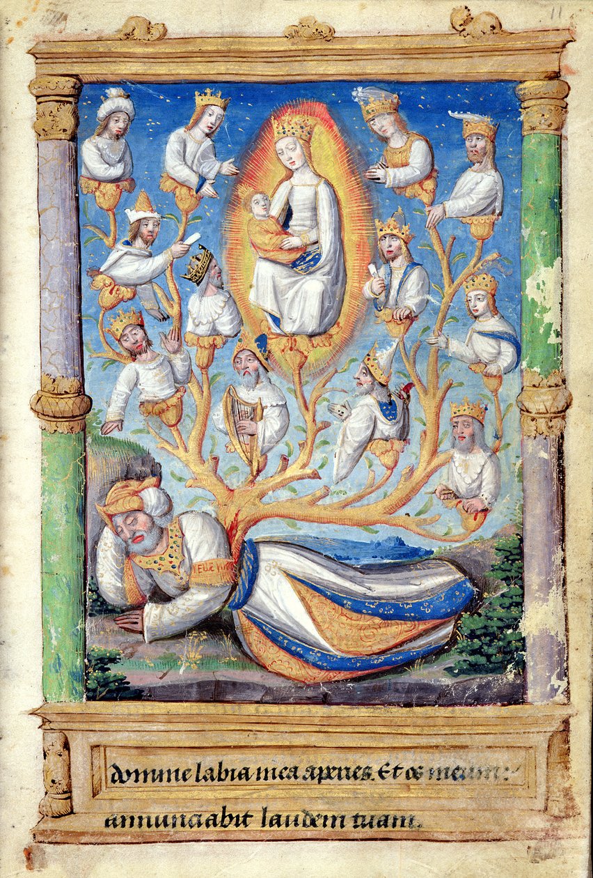 Fol.11r Jesse fája, a Heures a l