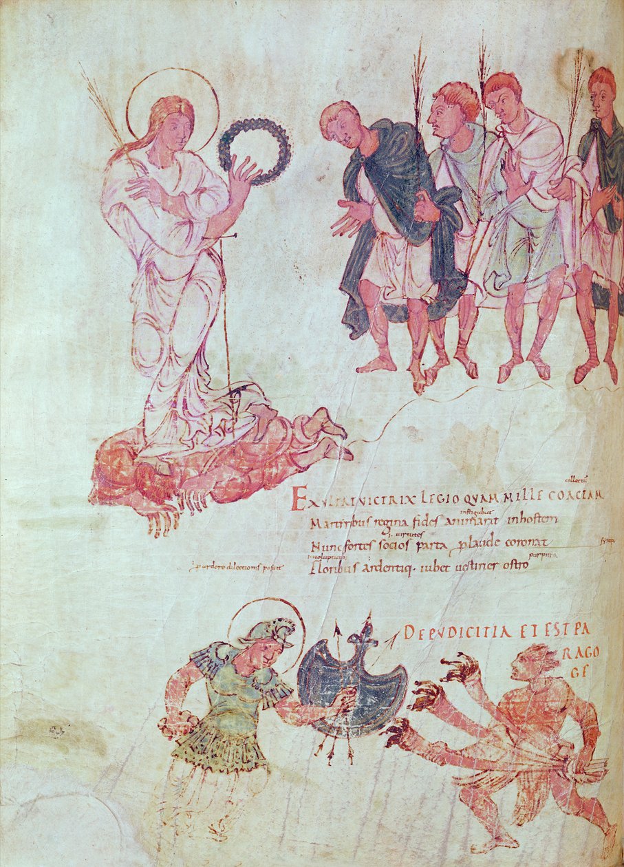 Fol.15.083 Prudentius Psychomachiából alkotó: French School