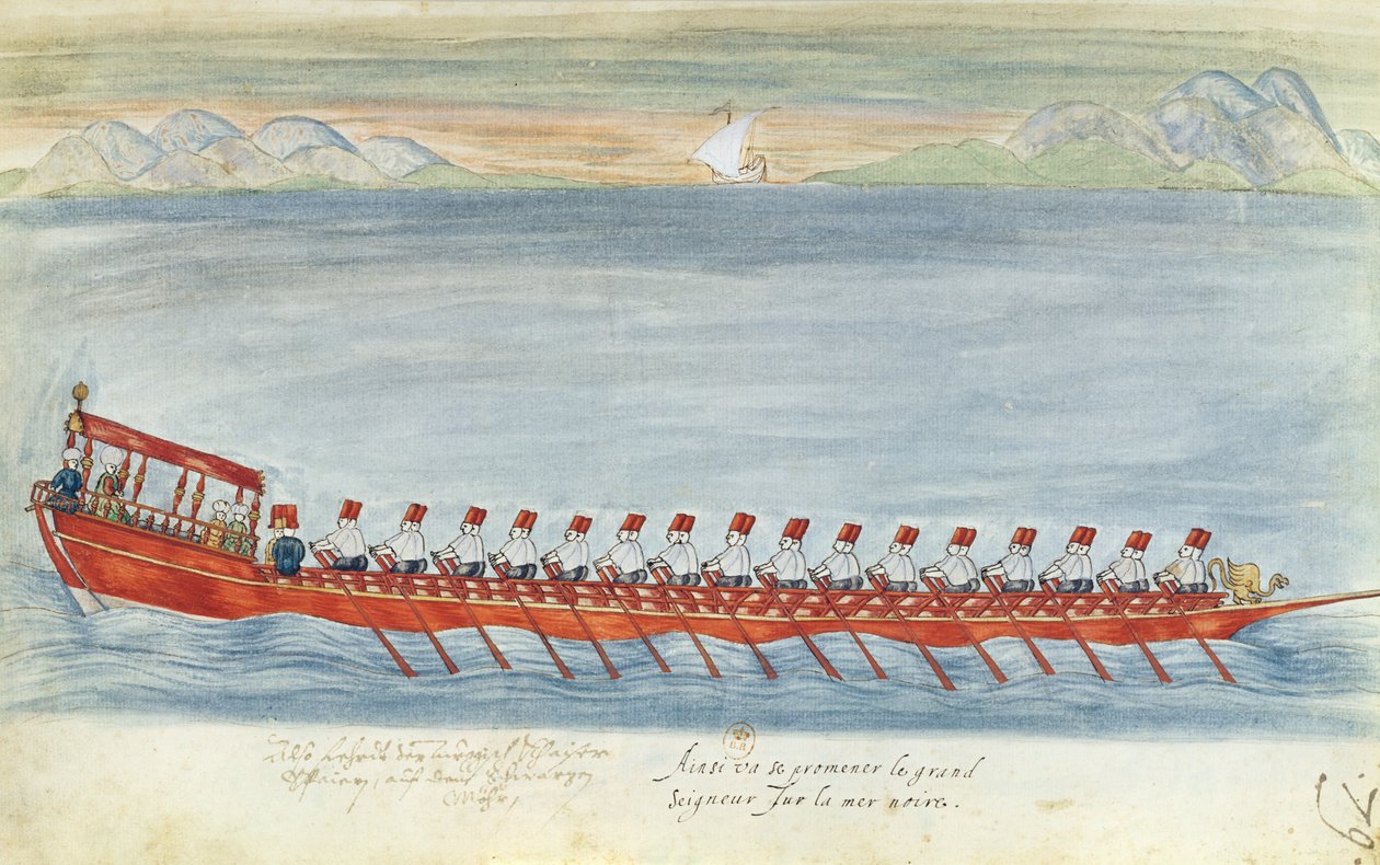 Fol.79 A Nagy Úr a Fekete-tengeren, a keleti országok szokásai és viseletei, valamint a különböző államok ruházata, másolata az 1513-as eredetiről alkotó: French School