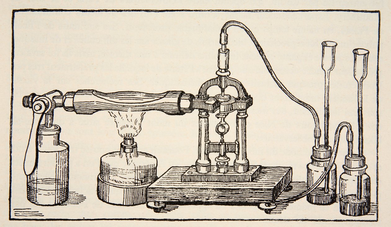 Foucault forgótükör a fénysebesség mérésére, Borisz Mescserszkij (†1957) illusztrációja a Histoire de la Nation Francaise, Sciences, I. és II. kötetből, Gabriel Hanotau alkotó: French School
