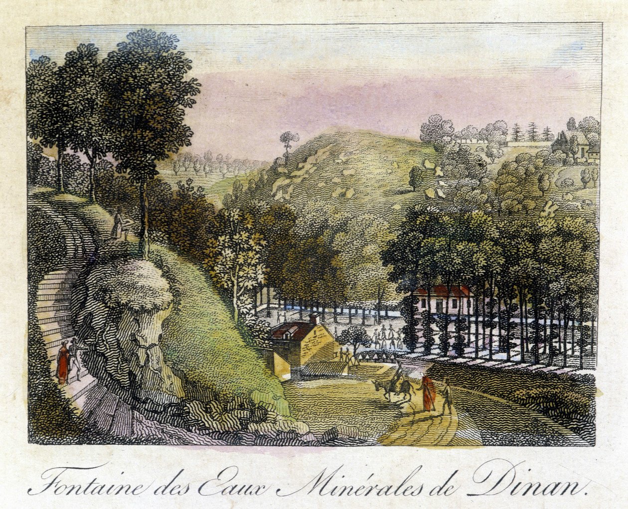 Dinan ásványvizeinek szökőkútja alkotó: French School