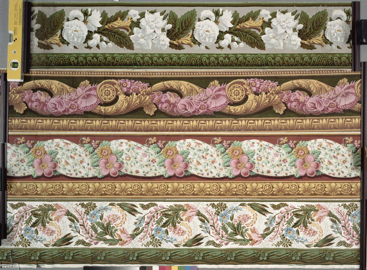 Négy tapétaszegély, kb. 1820-1835, alkotó: French School