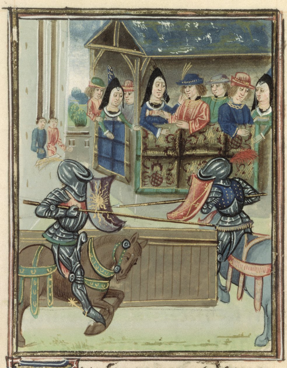 Fr.16830 f.16v Jacques de Lalain krónikája alkotó: French School
