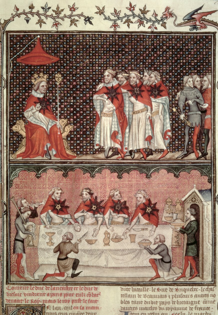 Fr 2813 fol.39 The Dauphin Charles (1338-80) és a három állam képviselői, a Grandes Chroniques de France-ból, 1375-79 alkotó: French School