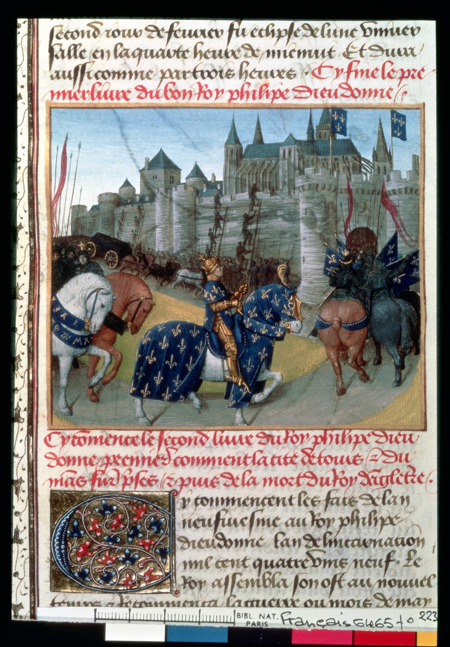 Fr 6465 f.223 Philippe Auguste (1165-1223) francia király utazásai 1202-ben alkotó: French School
