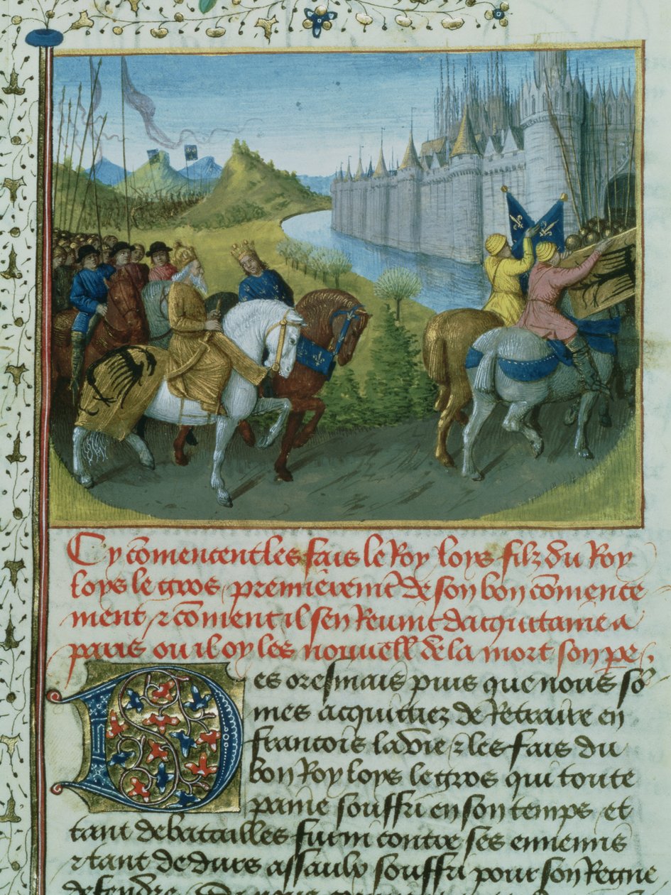 Fr 6465 f.22 VII. Lajos bevonulása Konstantinápolyba III. Konrád császárral a keresztes hadjáratok idején, 1147–1149 (lásd még: 154771) alkotó: French School