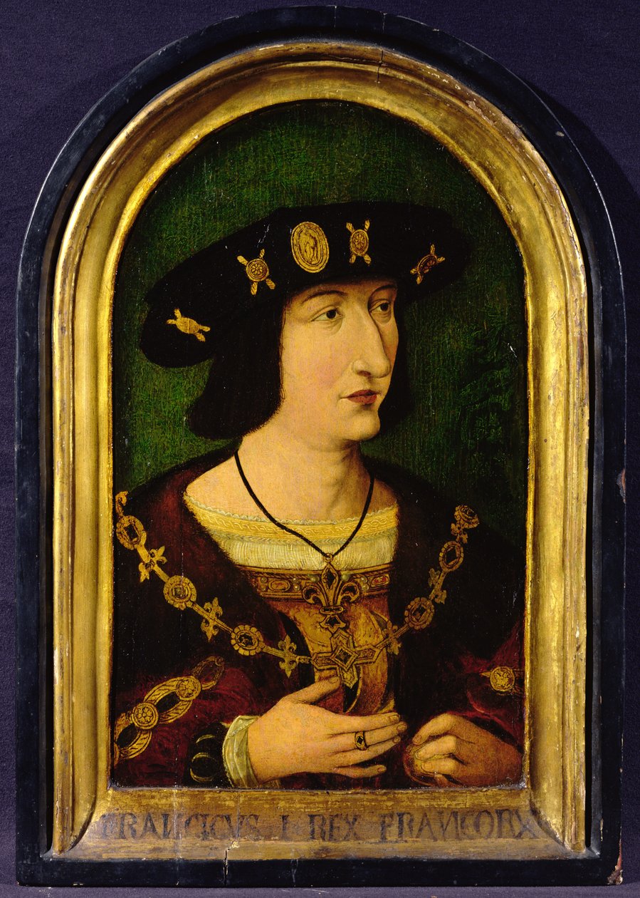 I. Ferenc (1494-1547) Franciaország királya (1515-47) 1520 körül (olaj, tábla) alkotó: French School