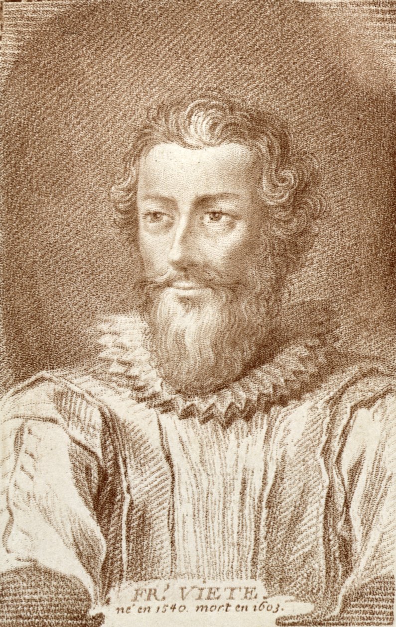 Francois Viete (1540-1603), Alexandre Saverien (1720-1805) illusztrációja a Histoire des Mathematiciensből, 1766-ban Párizsban jelent meg alkotó: French School