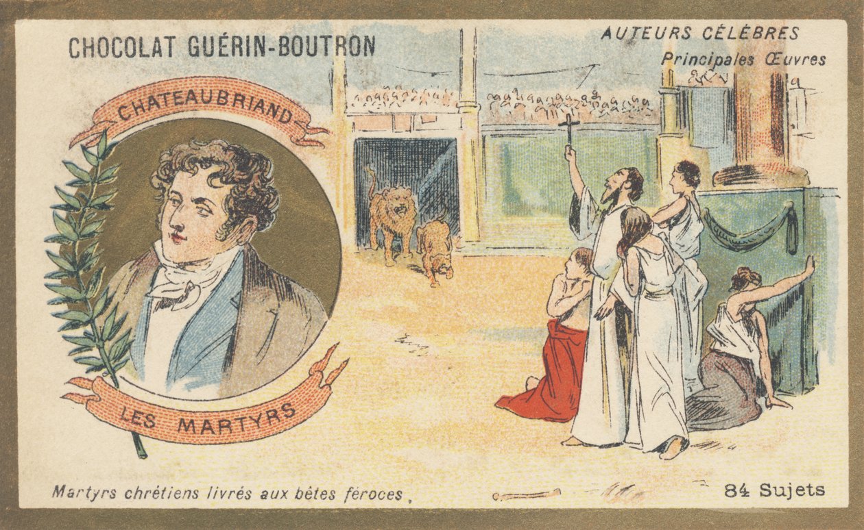 François-Rene, Chateaubriand vikomtja (1768-1848), francia író és politikus, a „Les Martyrs” (1809) szerzője alkotó: French School