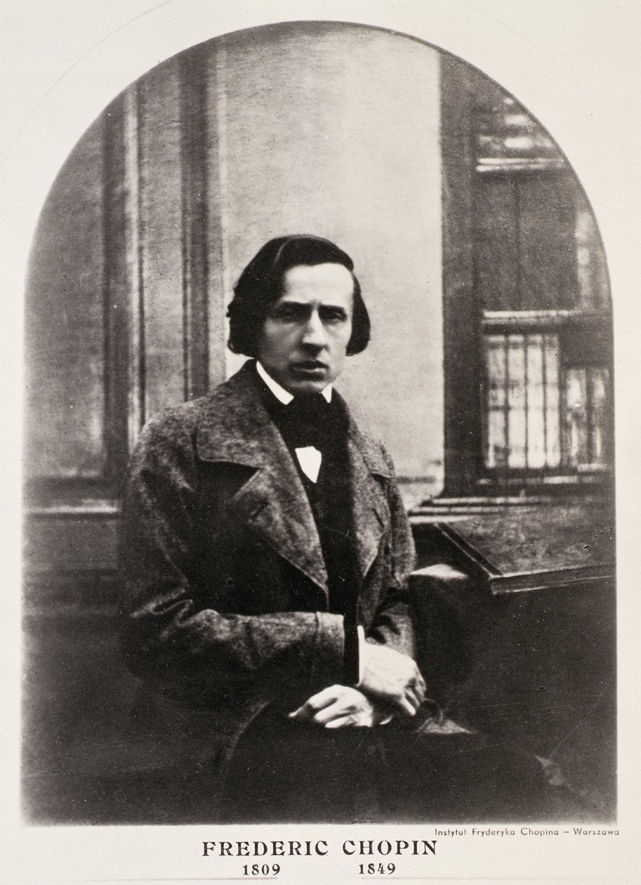 Frederikus chopin (1810-49) egy daguerrotípusból (fotogravure) gravírozott alkotó: French School