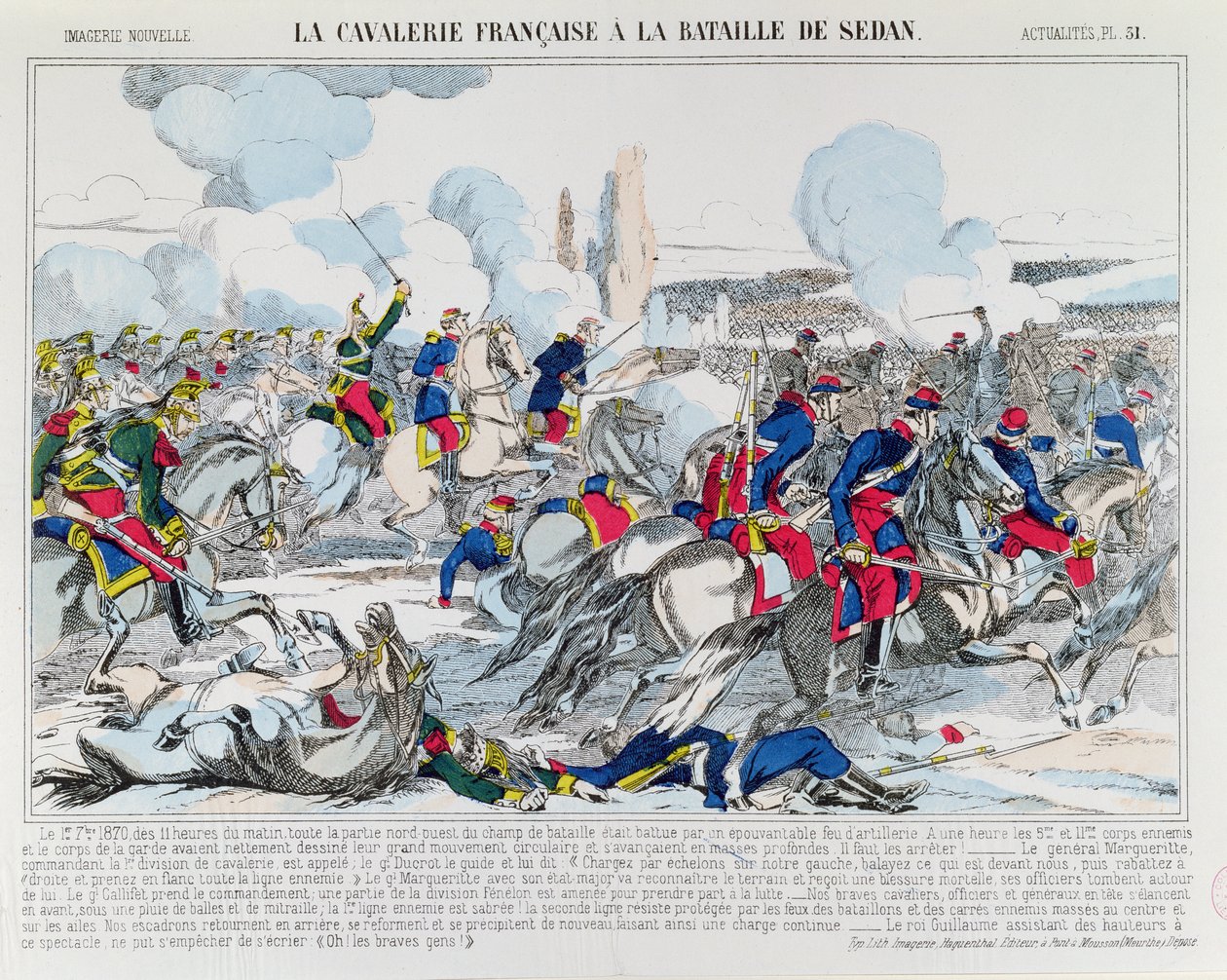 Francia lovas csapatok a sedani csatában, 1870. szeptember 1 alkotó: French School