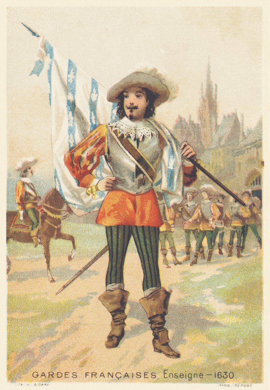 Francia gárda, zászlós 1630-ban (Regiment d