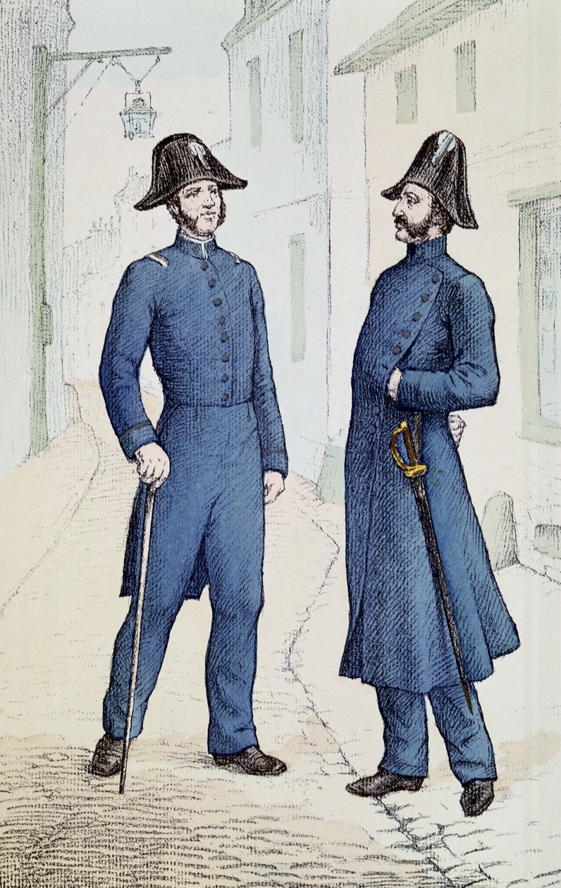Francia rendőrök 1829-30 körül alkotó: French School