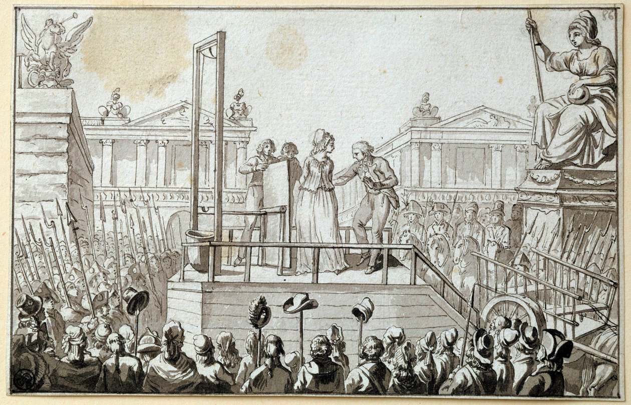 Francia forradalom: "Rajz névtelen fekete tintával. 1793. 0,096x0,15 m. Párizs, Louvre Múzeum. alkotó: French School