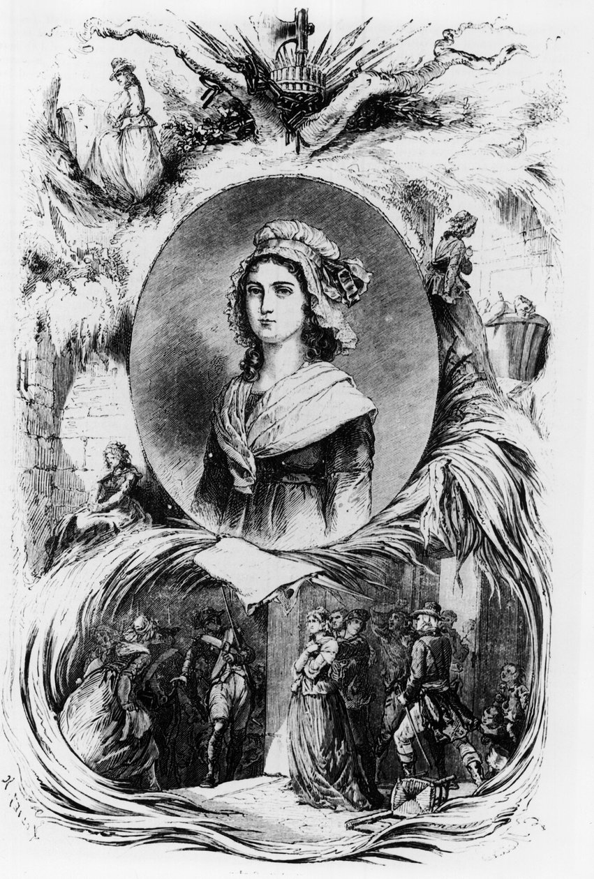 Francia forradalom: Charlotte Corday portréja, 1793. vers. alkotó: French School
