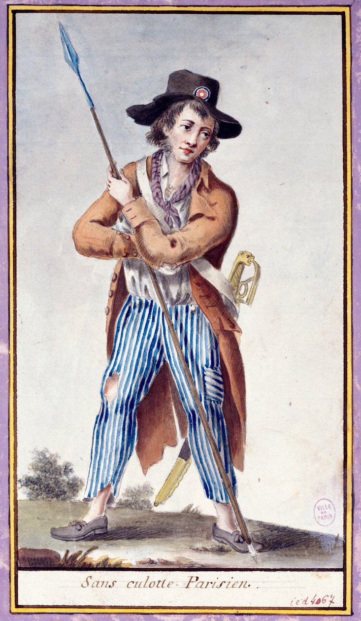 Francia forradalom: a bugyi nélküli párizsié az ásó. Névtelen nyomtatvány 1789 körül. Paris, Musee Carnavalet alkotó: French School
