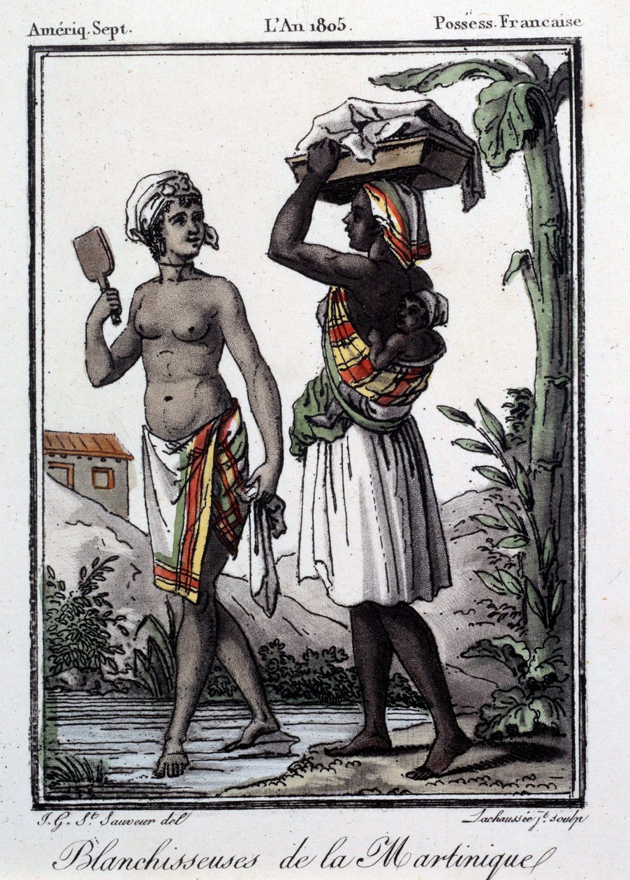 Francia gyarmatok: fehérítők Martinique-tól Nyugat-Indiáig. Metszet 1805-ből. Chartres, Szépművészeti Múzeum alkotó: French School