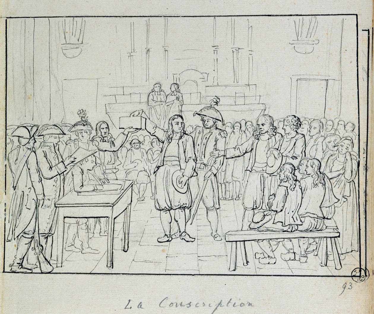 Francia forradalom: sorkatonai jelenet Bretagne-ban 1793-ban. Párizs, Musee Carnavalet alkotó: French School