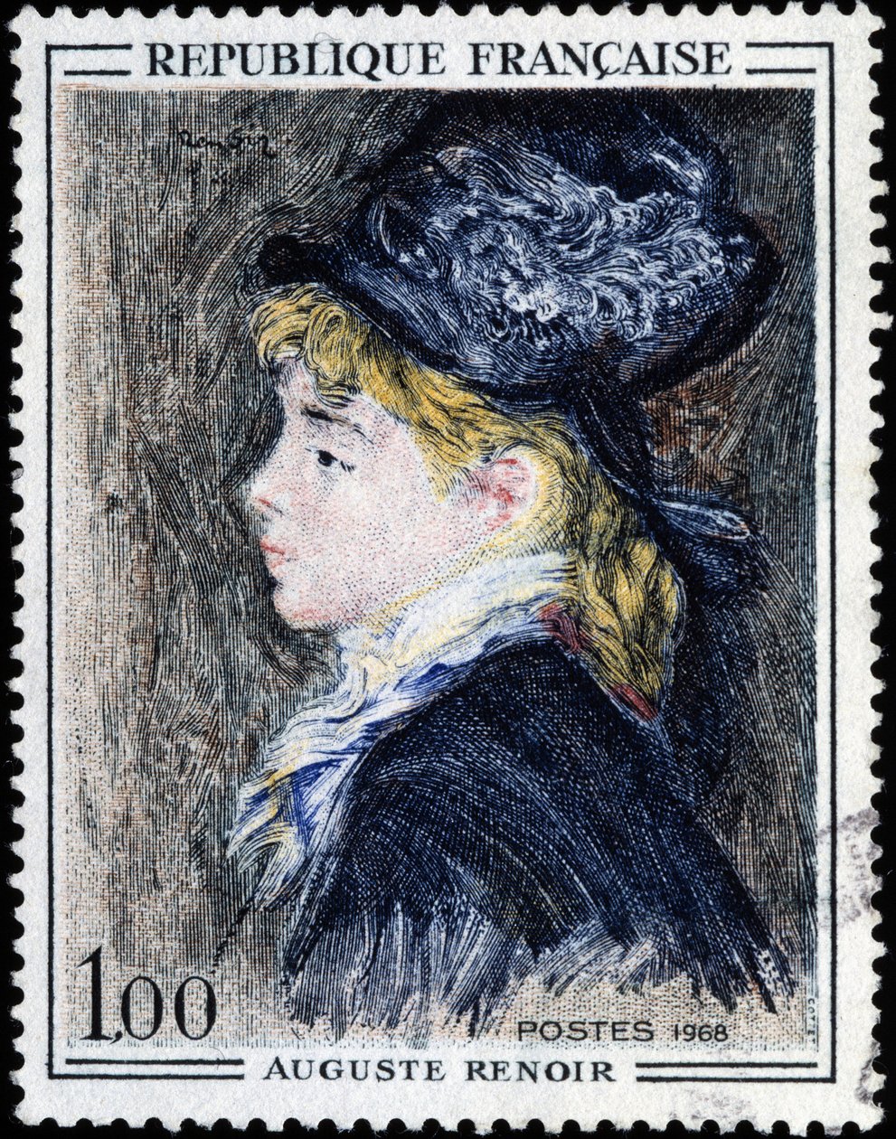 Francia bélyeg Auguste Renoir festményével alkotó: French School