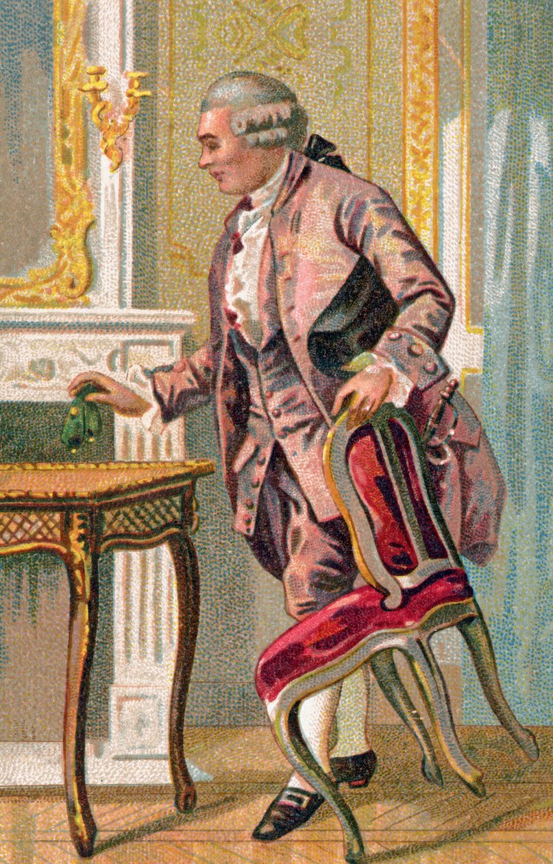 Pierre Augustin Caron de Beaumarchais francia író, 1900 körül (chromo) alkotó: French School