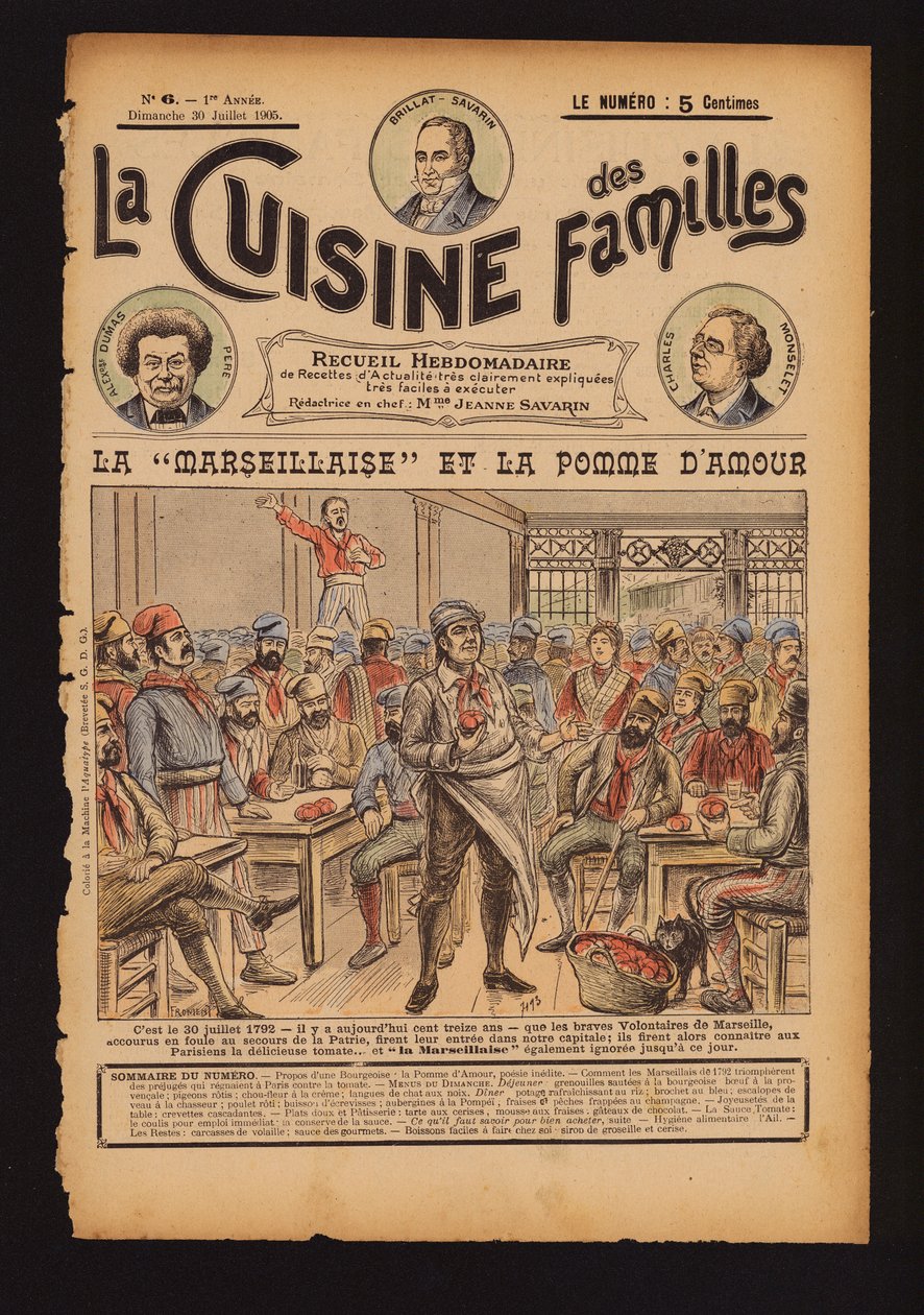 Friss paradicsom és a La Marseillaise éneklése, francia forradalom alkotó: French School