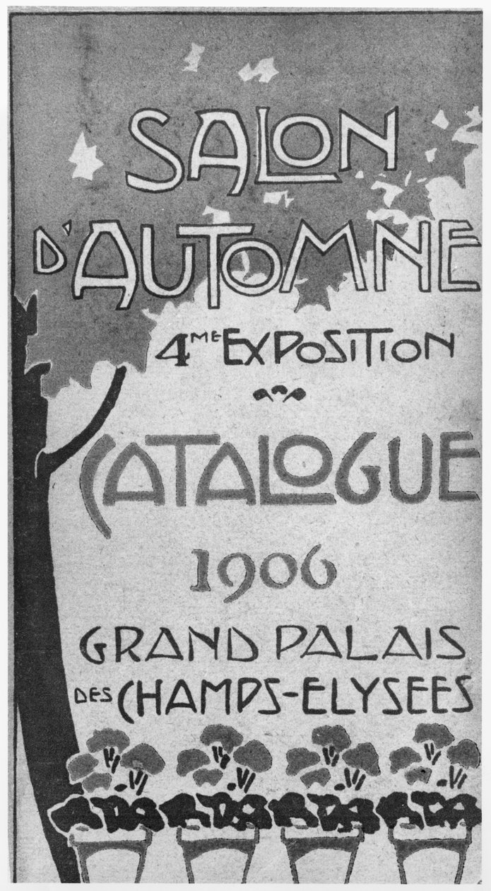 Az 1906-os párizsi Grand Palais 4. szalon dAutomne katalógusának első borítójának illusztrációja alkotó: French School