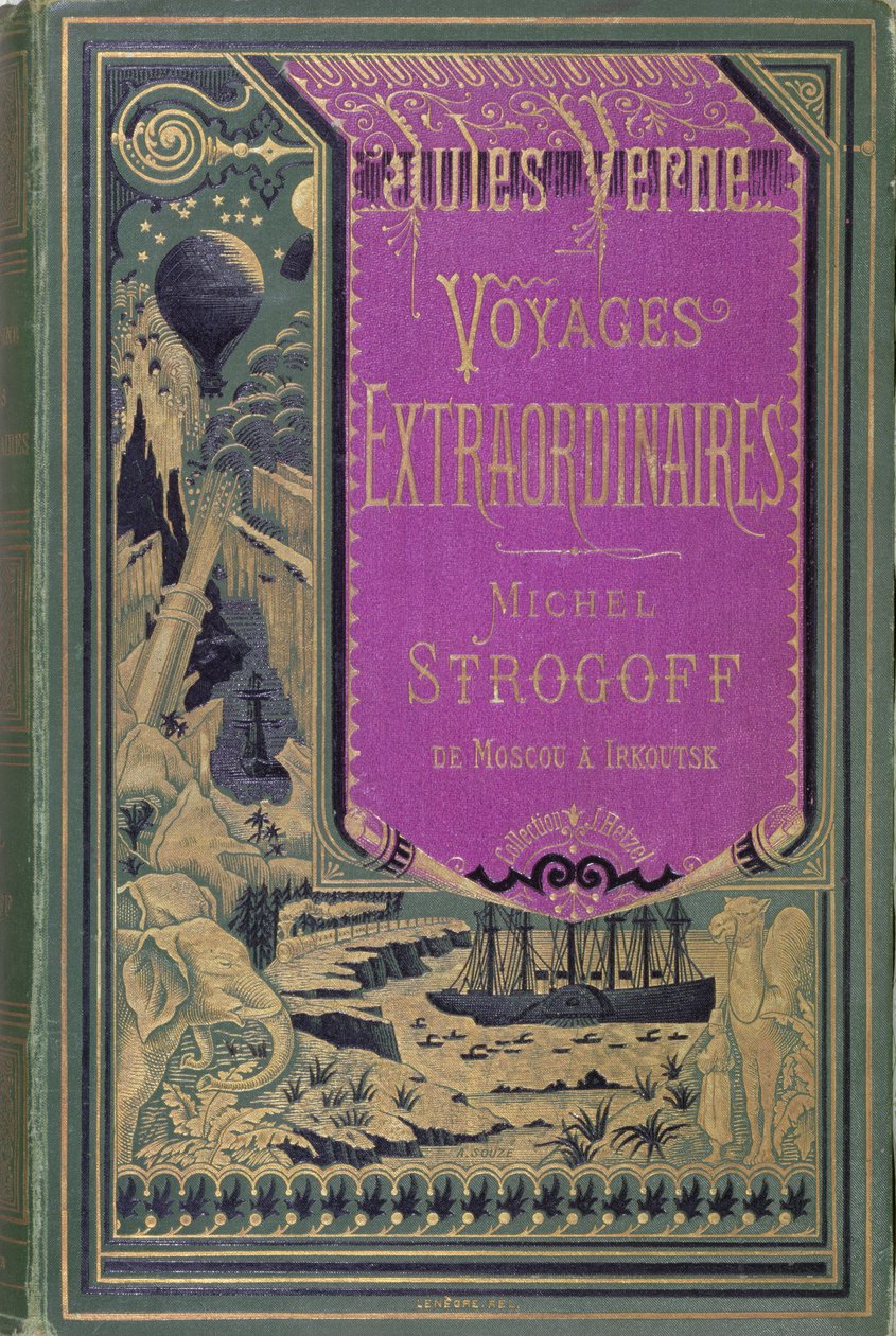 Michel Strogoff első borítója, Jules Verne (1828-1905) 1876 alkotó: French School