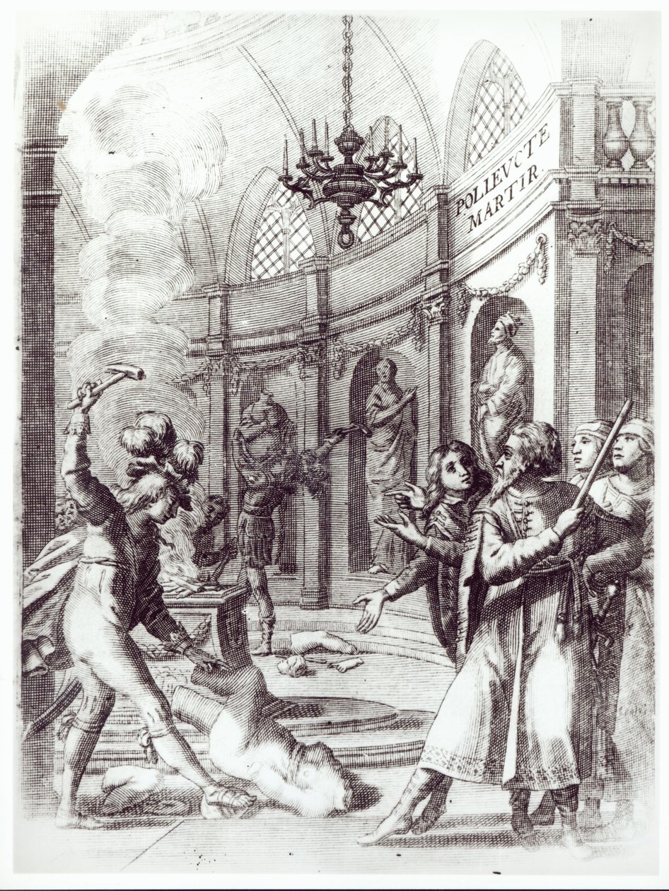 Pierre Corneille (1606-84) 1643-ban megjelent előlapja a Polyeucte számára alkotó: French School