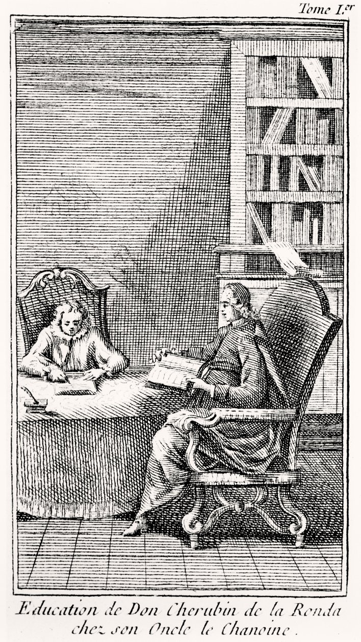 A „The Bachelier Of Salamanca” előlapja, 1759 körül (metszet) alkotó: French School