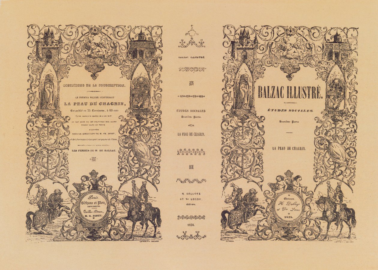 A La Peau de Chagrin előképe, Honore de Balzac (1799-1850) Delloye és Lecou műveinek illusztrált kiadásából, 1838 alkotó: French School