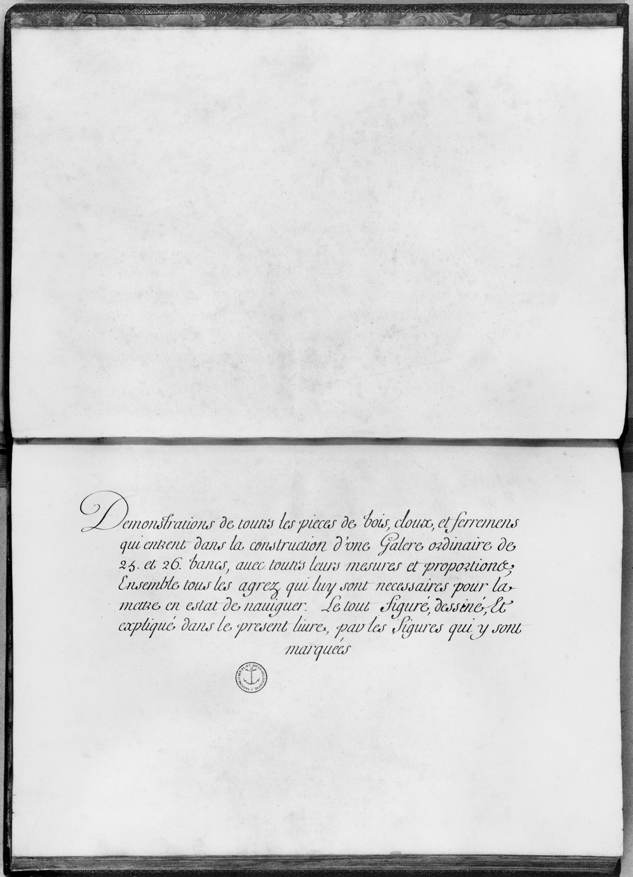 A gálya építésébe használt fadarabok, szögek és ferremenek homlokzata... alkotó: French School