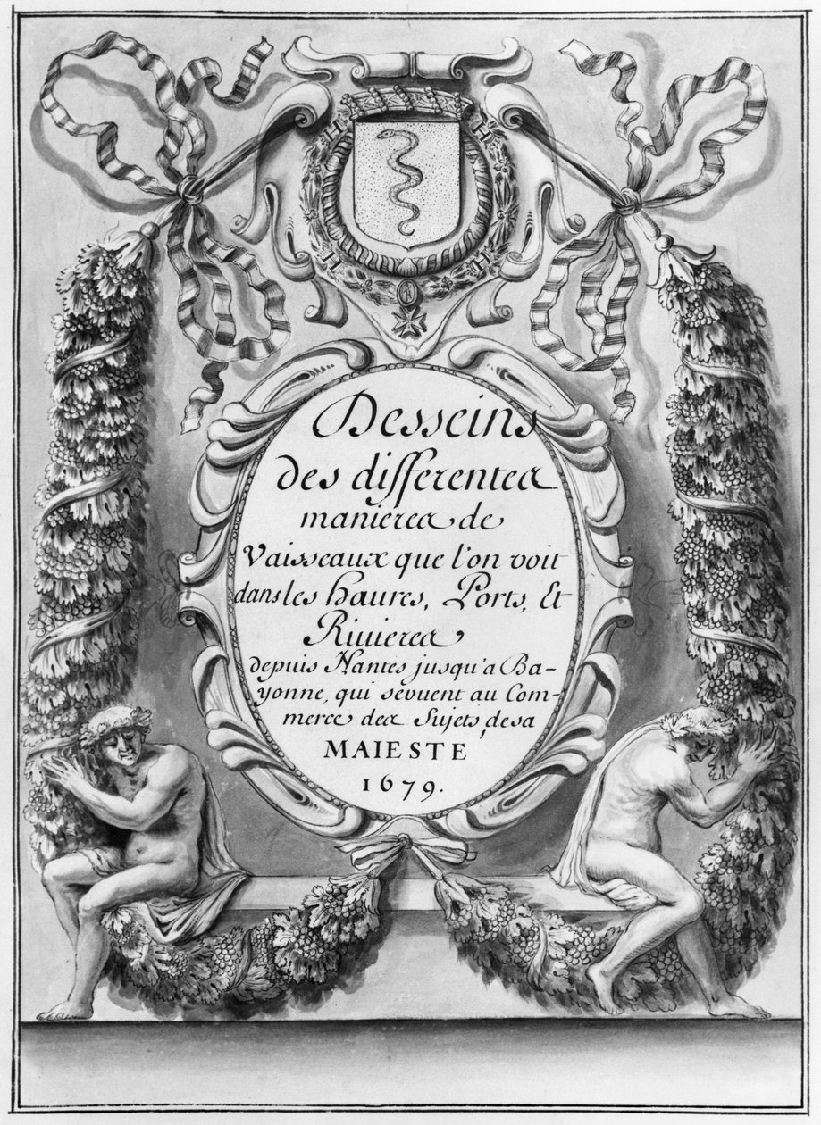 Különböző típusú hajók elülső része... Nantes-tól Bayonne-ig..., 1679 alkotó: French School
