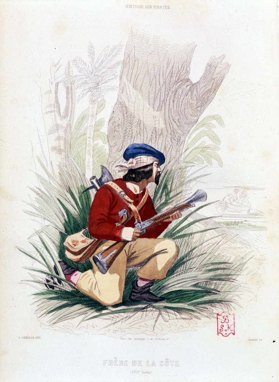 A part testvére (XVII. század) - P. Christian „Az óceán és a Földközi-tenger kalózainak és magánembereinek története”, Párizs, D. Cavaillés, szerk. 2. kötet 1847 alkotó: French School