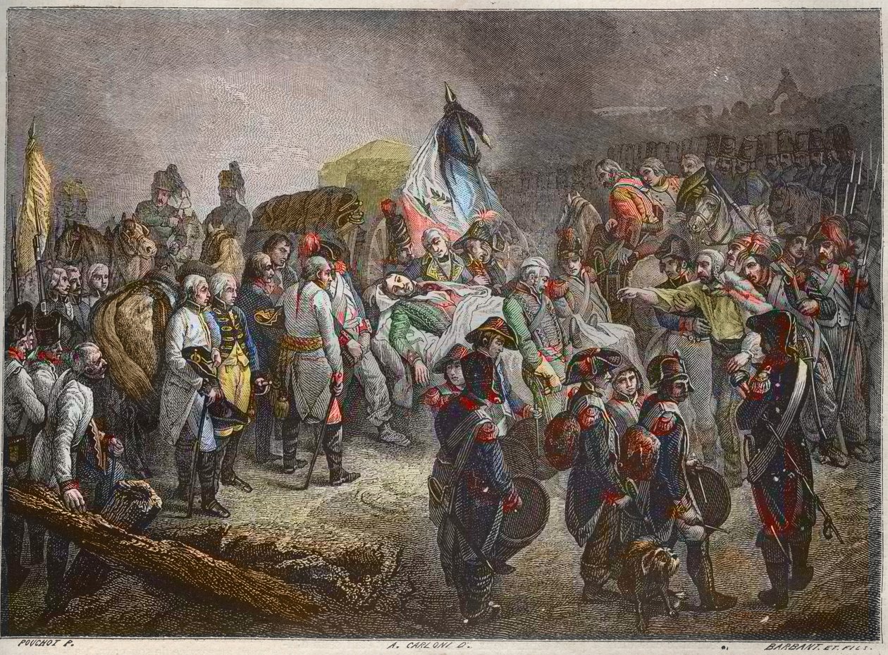 Marceau tábornok temetése, 1796. szeptember (Francois Severin Marceau Desgraviers) - - Maurice La Charest új nemzeti enciklopédiája - 1870 - alkotó: French School