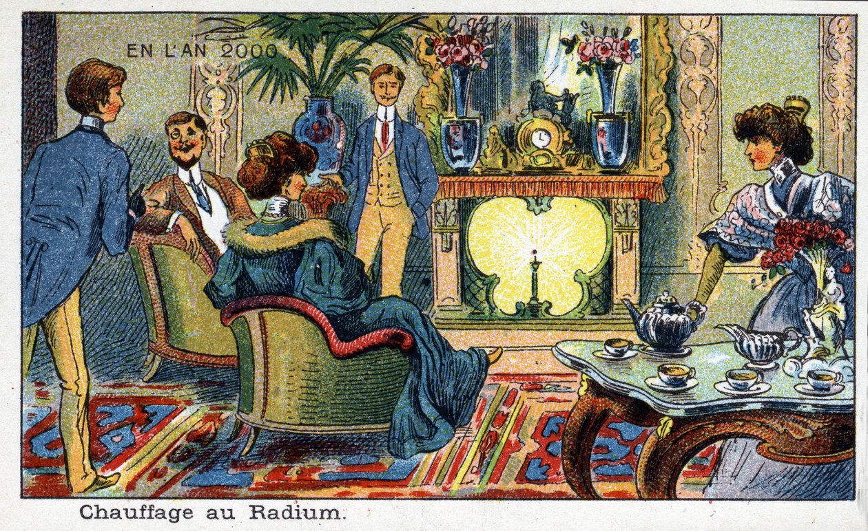 Futuredays: A 19th Century Vision of the Year 2000 Sorozat: Rádiumfűtés. Kromolitográfia, Villemard alkotó: French School