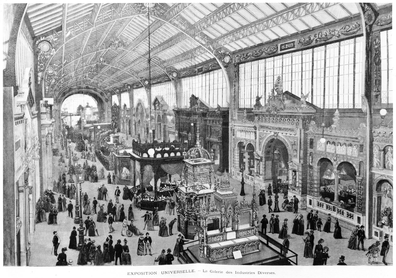 Különféle iparágak galériája, egyetemes kiállítás, Párizs, 1889 alkotó: French School