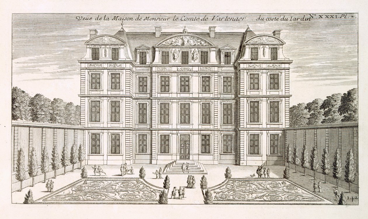 Vartenaers gróf házának kerti kiemelkedése, 1720 körül alkotó: French School