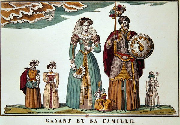 Gayant és családja, Imagerie de Lille (színes litó) alkotó: French School