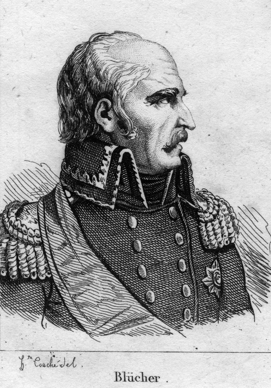 Gebhard Leberecht, Blucher von Wahlstatt herceg (1742-1819), porosz marechal. századi metszet. alkotó: French School