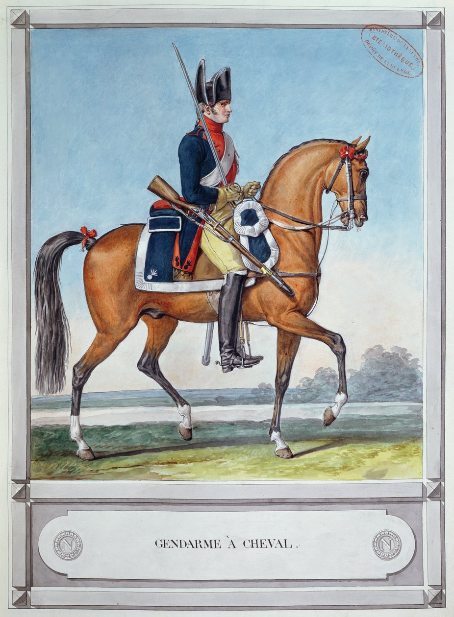 lóra ültetett csendőr, c. 1812 alkotó: French School