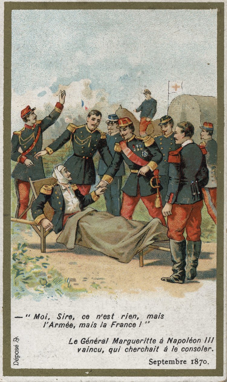 Jean Auguste Margueritte tábornok halálosan megsebesült a sedani csata során szeptember 2-án alkotó: French School