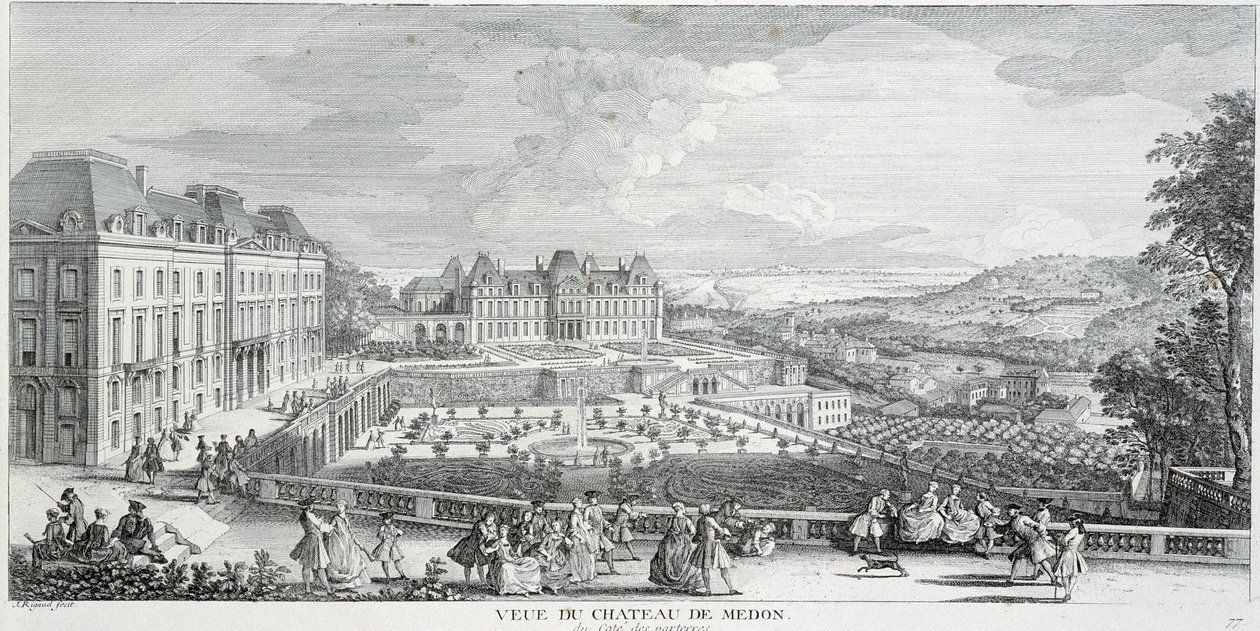 A Chateau de Meudon általános képe alkotó: French School