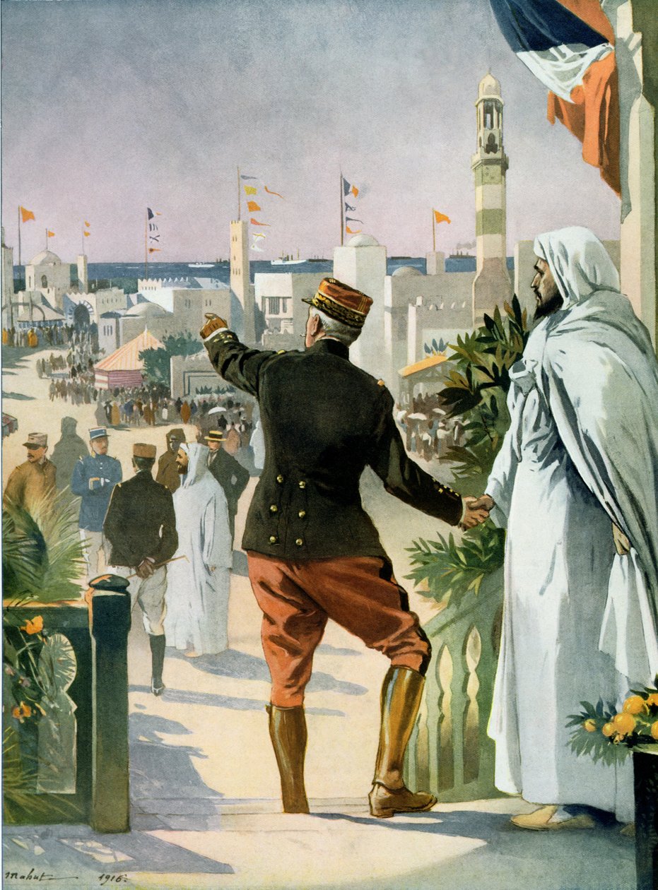 A Casablancai francia-marokkói kiállítás általános képe, a Le Monde Illustre-ből, 1916. április 22. alkotó: French School