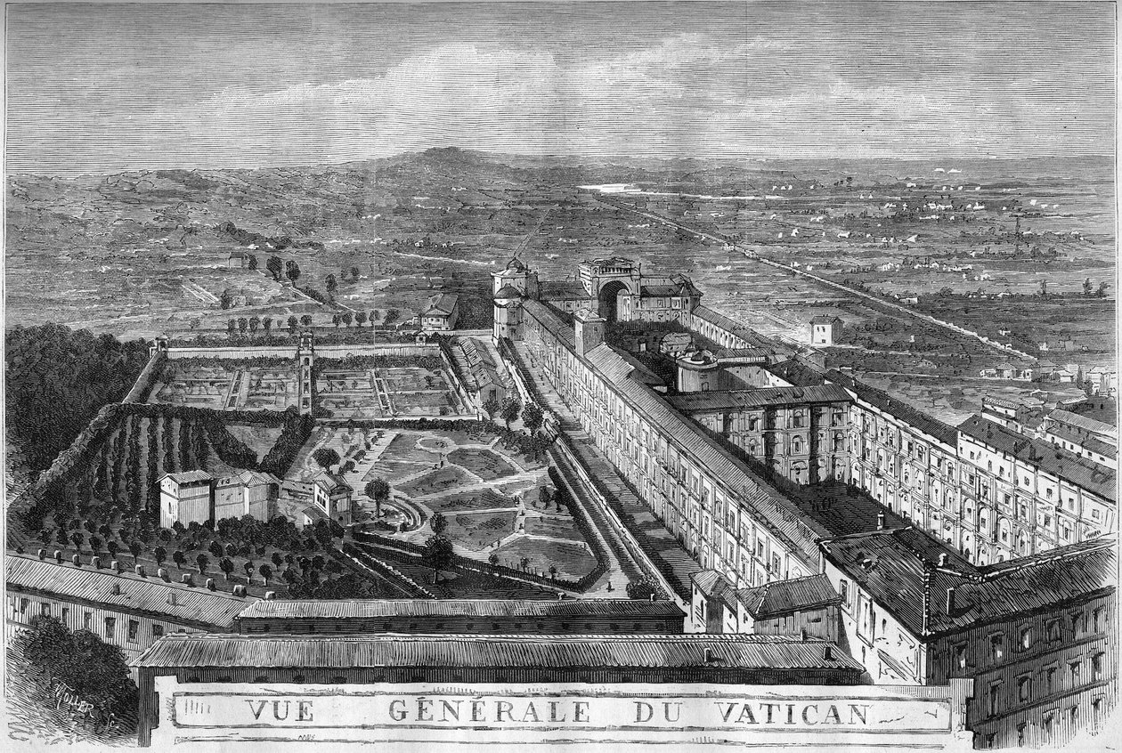 A Vatikáni Palota általános képe alkotó: French School
