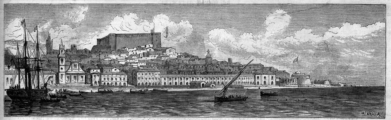 Reggio Calabria városának általános képe, Olaszország alkotó: French School