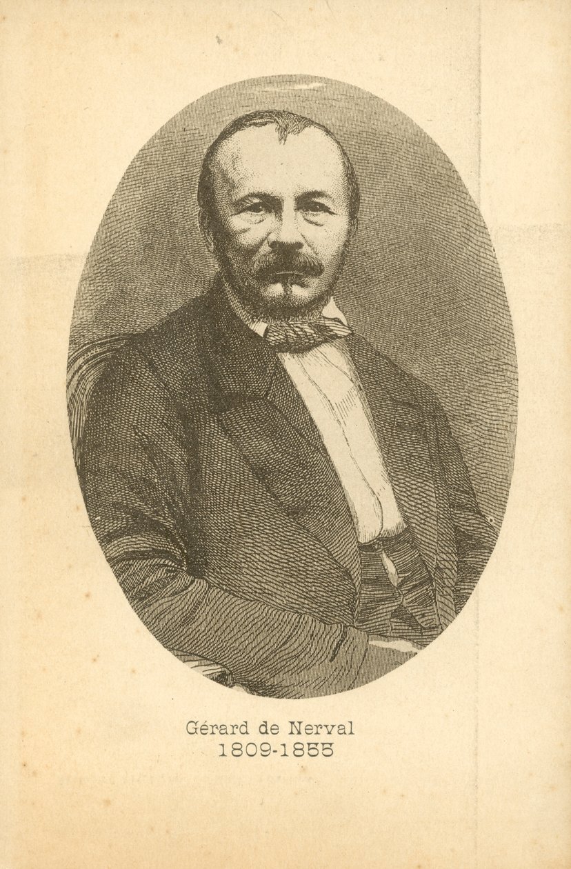 Gerard De Nerval, portré (metszet) alkotó: French School